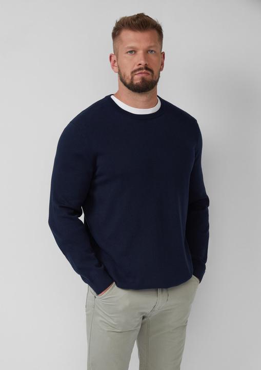 Produktbild s.Oliver Strickpullover Baumwollpullover mit Logo-Stickerei (XXL)