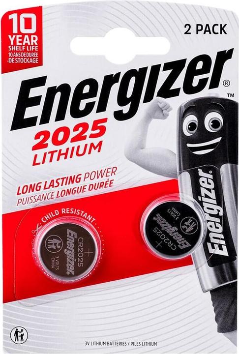 Image du produit Energizer CR2025 Lithium (2 pcs, CR2025, 170 mAh)