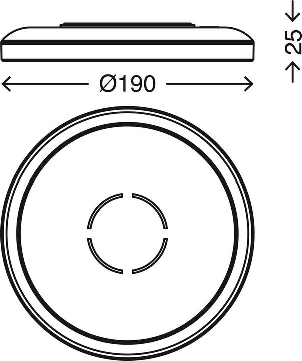 Actual product image Briloner FREE Ultra-flat LED ceiling light, white-black, 1xLED/12W (1400 lm)