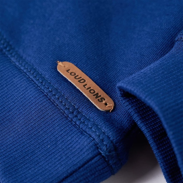Image du produit VidaXL Sweat à capuche enfant bleu foncé 128,Matériau : 92 (128)