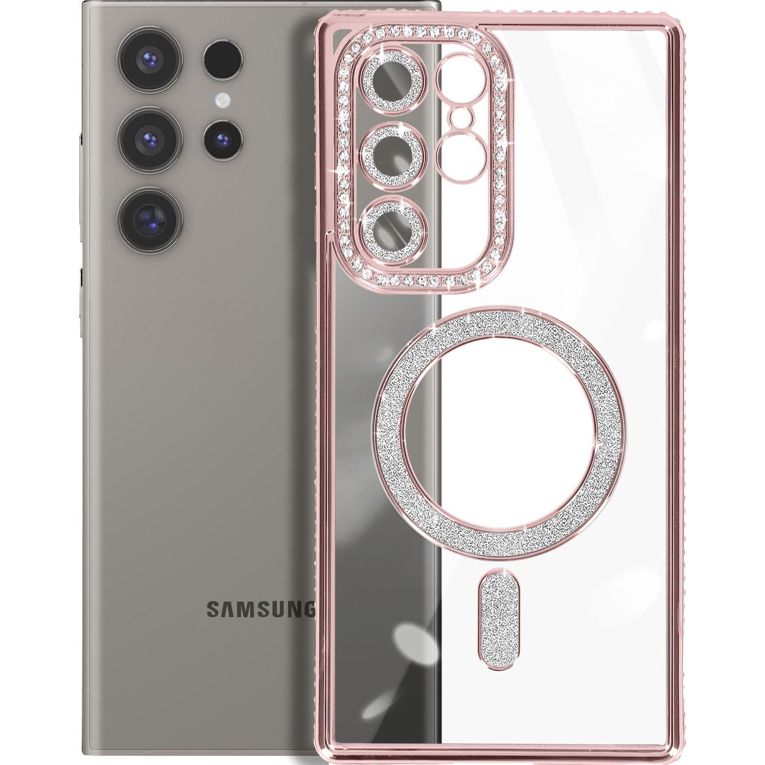 Avizar Glamor Guard Case (Samsung Galaxy S24 Ultra), Smartphone Hülle, Rosa
