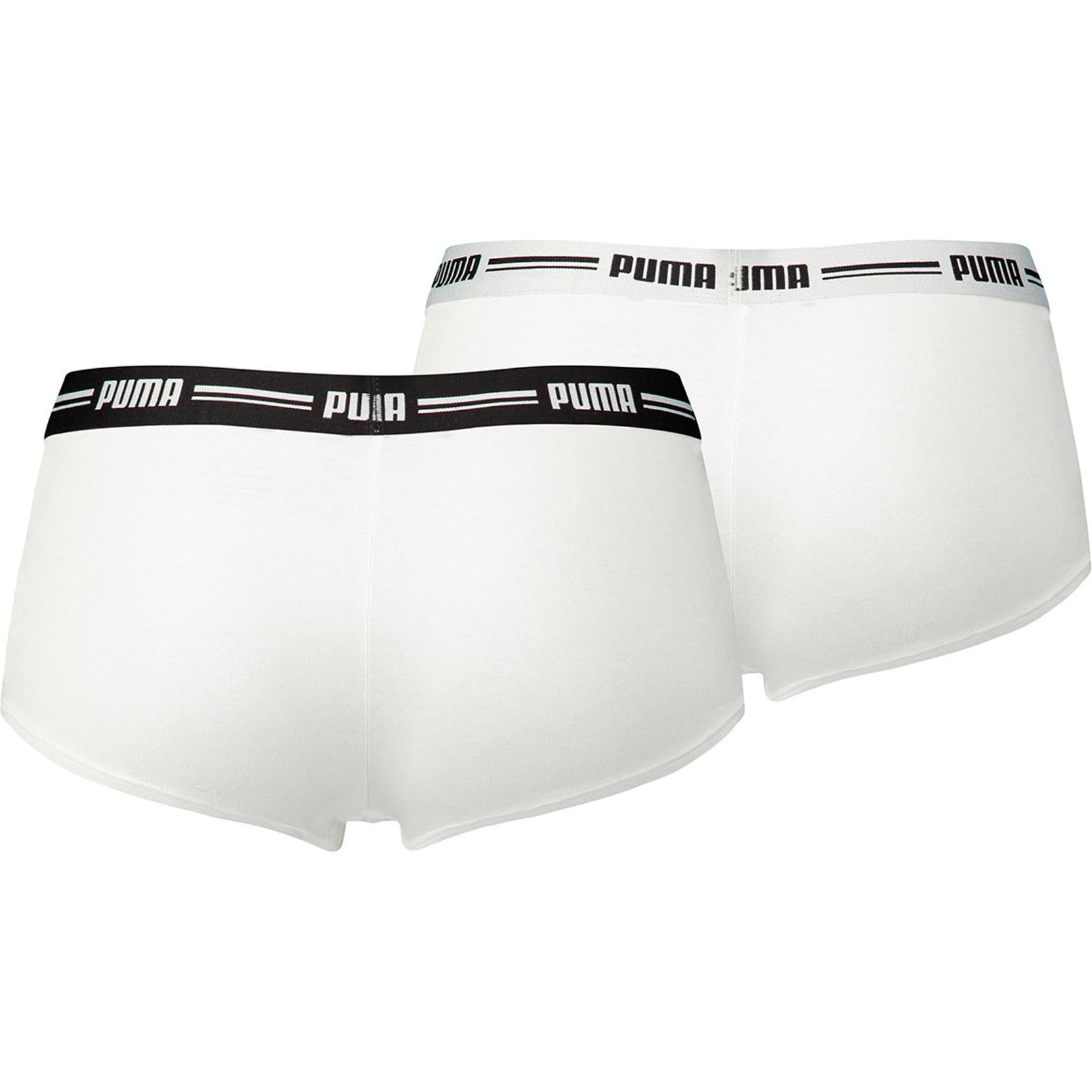 Thumbnail - Puma, Damen, Unterhosen, Women Mini Short 2p Pack, Weiss, (L, 2er Pack)