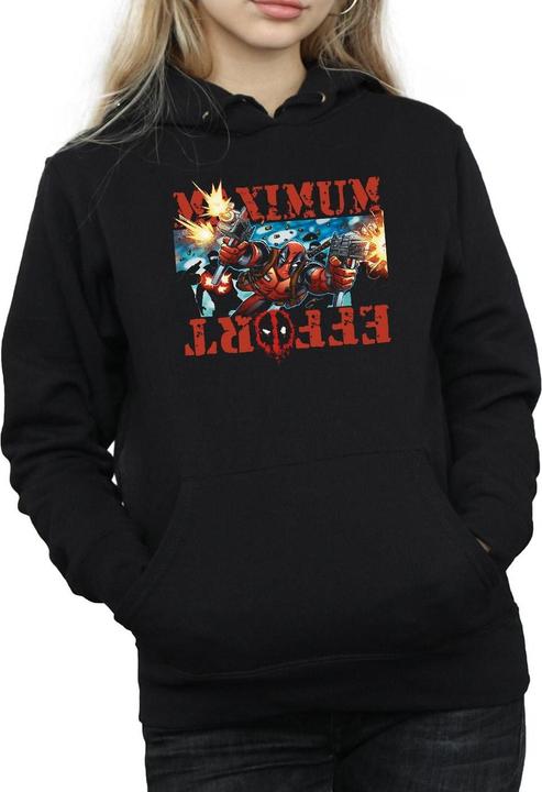Immagine prodotto Deadpool Maximum Effort Felpa con Cappuccio Donna (XXL)