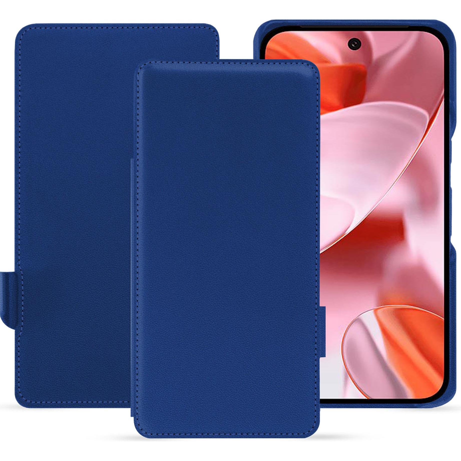 Noreve Lederschutzhülle horizontal (Google Pixel 9), Smartphone Hülle, Blau