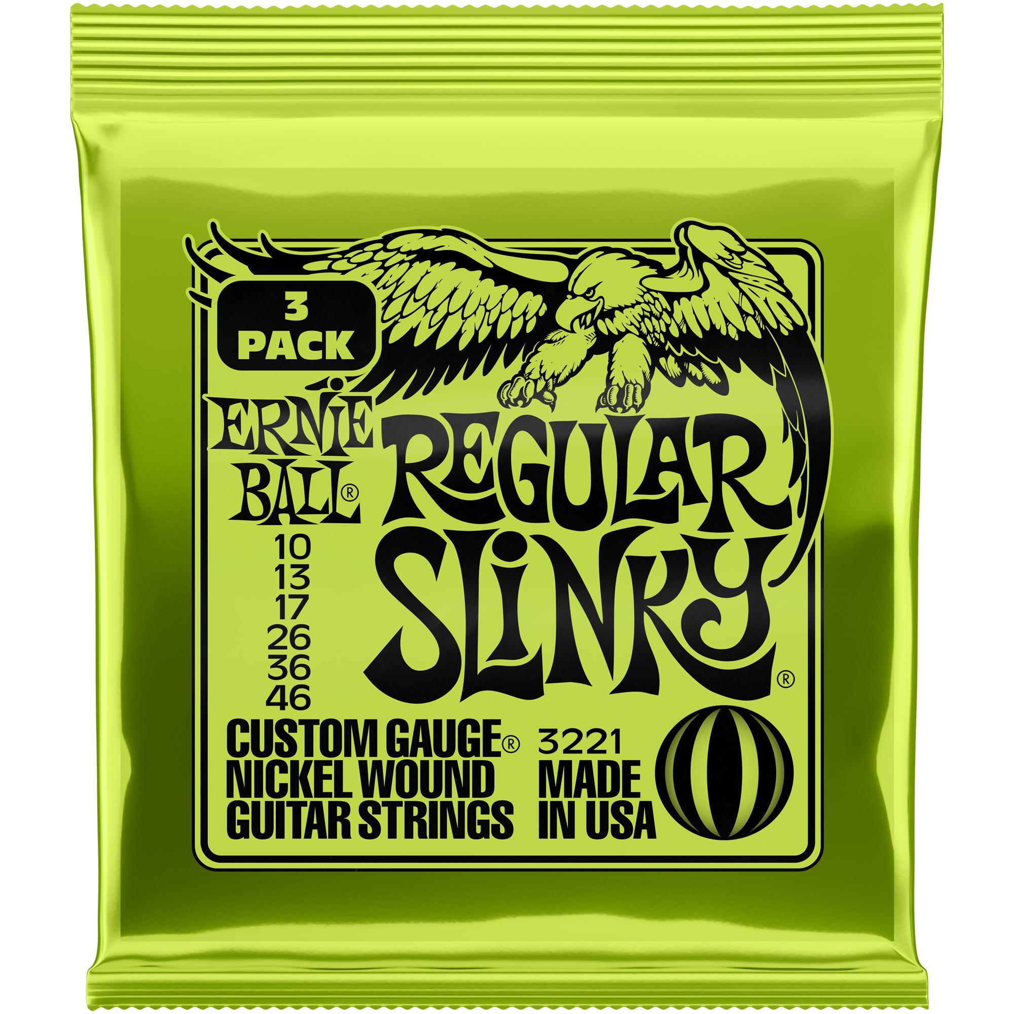 Ernie Ball Slinky Nickel 3 Regular (6 x, E-Gitarre, 0.05"), Saiten