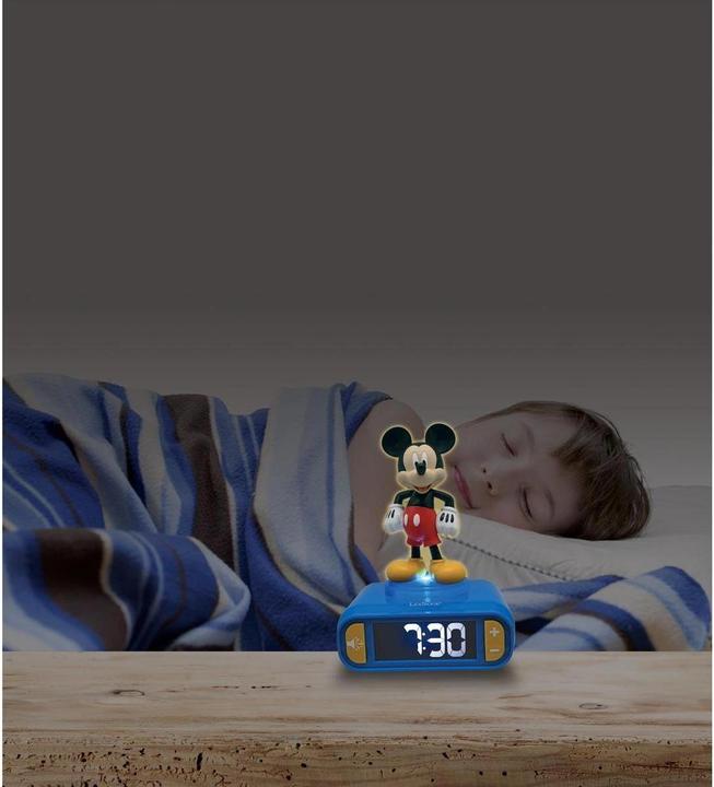 Actual product image Lexibook Mickey Mouse alarm clock with 3D night light figure and special ringtones