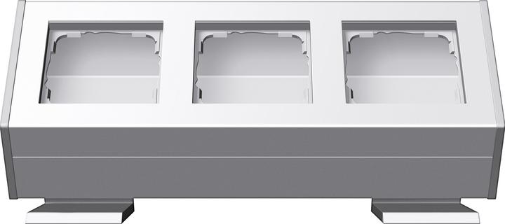 Actual product image Gira 119327 Profile 3-fold pure white Profile 55 w.mounting bracket