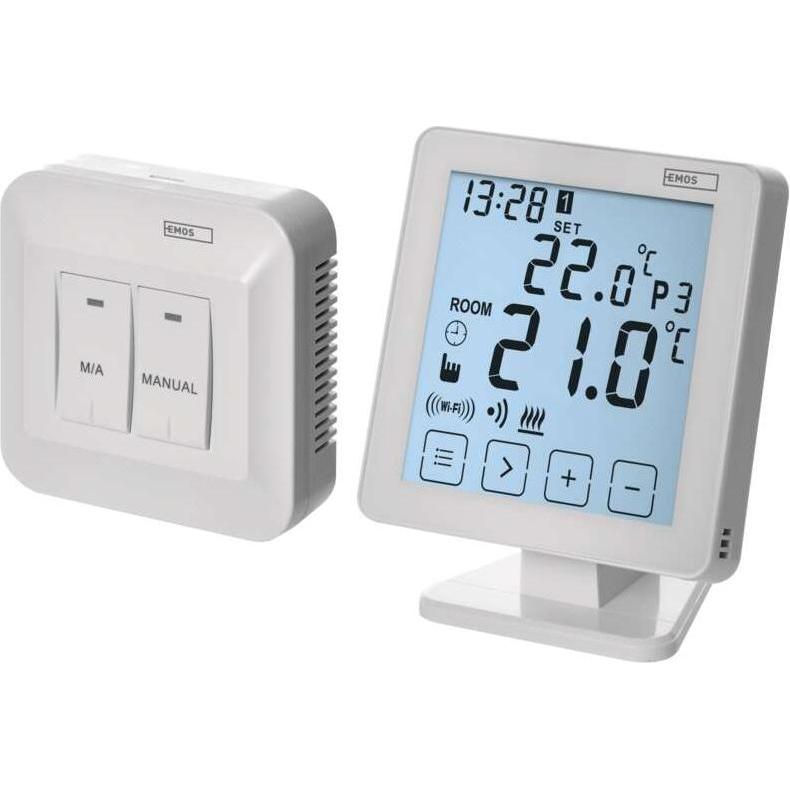 Emos Raumthermostat P5623 mit WiFi, programmierbar, kabellos, Thermostat, Weiss