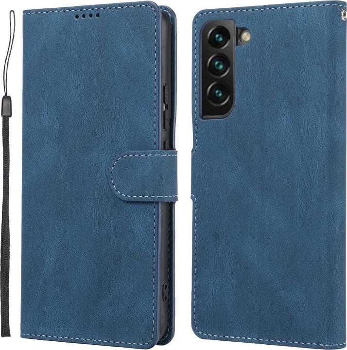Actual product image Cover-Discount Galaxy S23+ - Leather Case Cover blue (Samsung Galaxy S23+)