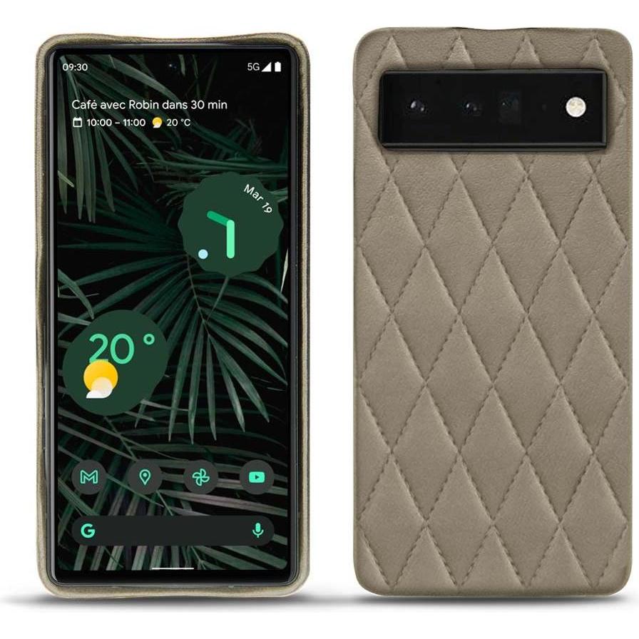 Noreve Lederschutzhülle (Google Pixel 6 Pro), Smartphone Hülle, Beige