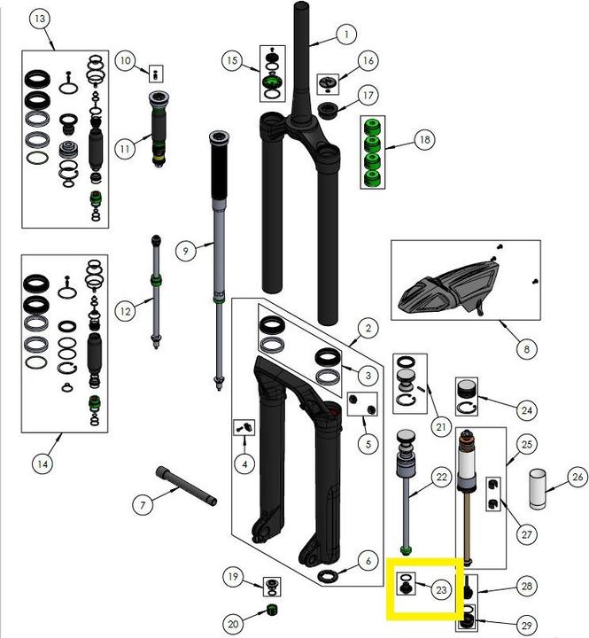 Produktbild DVO Bodenschraubenkit Lufteinheit SL, Onyx 38 D1|D2|WP SL