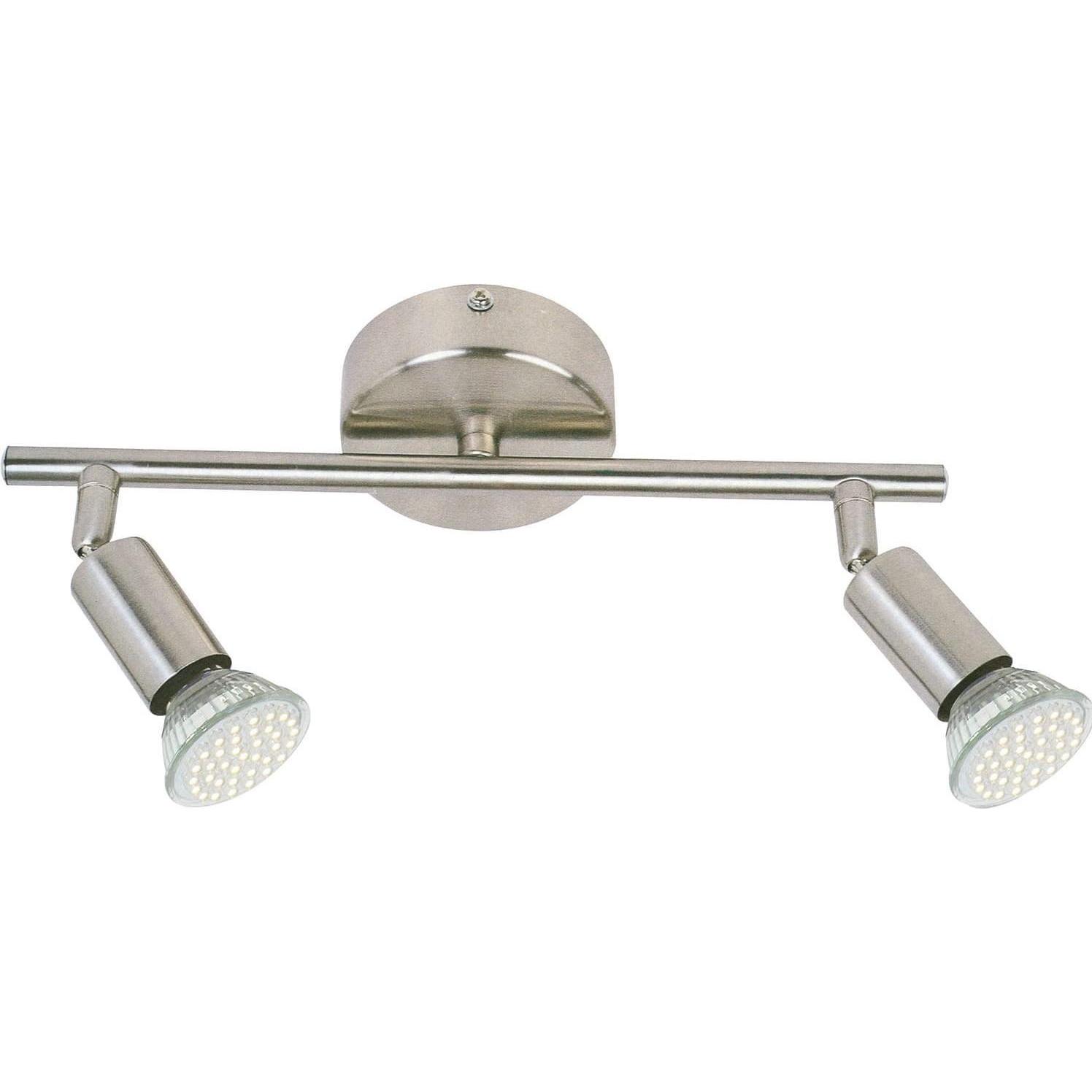 Thumbnail - Globo, Wandleuchte + Deckenleuchte, Deckenleuchte nickel matt 2xGU10 LED (250 lm, GU10)