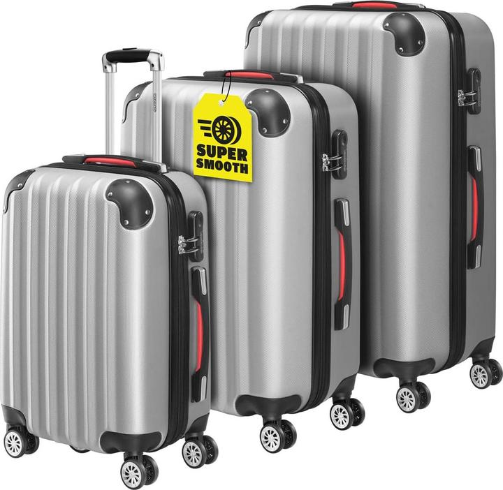 Monzana Kofferset 3teilig (89 l, M (50 - 90l), L (90 - 115l), XL (ab 115l))