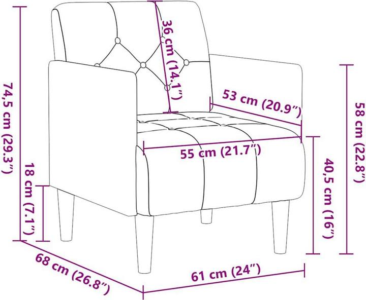 Actual product image vidaXL Sessel