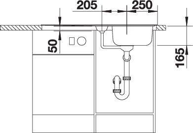 Actual product image Blanco Tipo 5 S (Top-mounted sink, 95 cm, 50 cm)