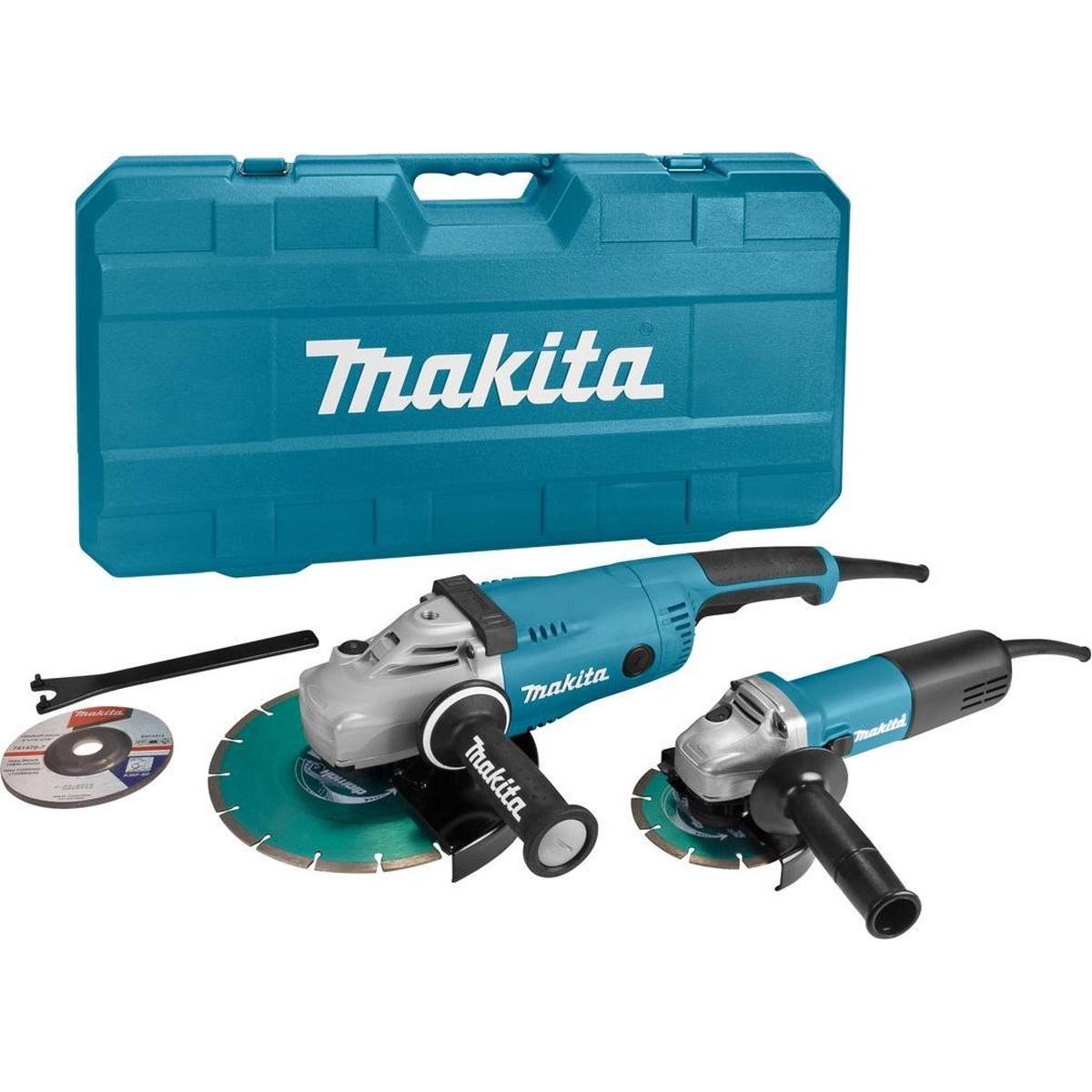 Makita, Smerigliatrice angolare, DK1163GX Haakse slijper set GA9020 + 9558 + diamantschijven - DK1163GX (230 mm)