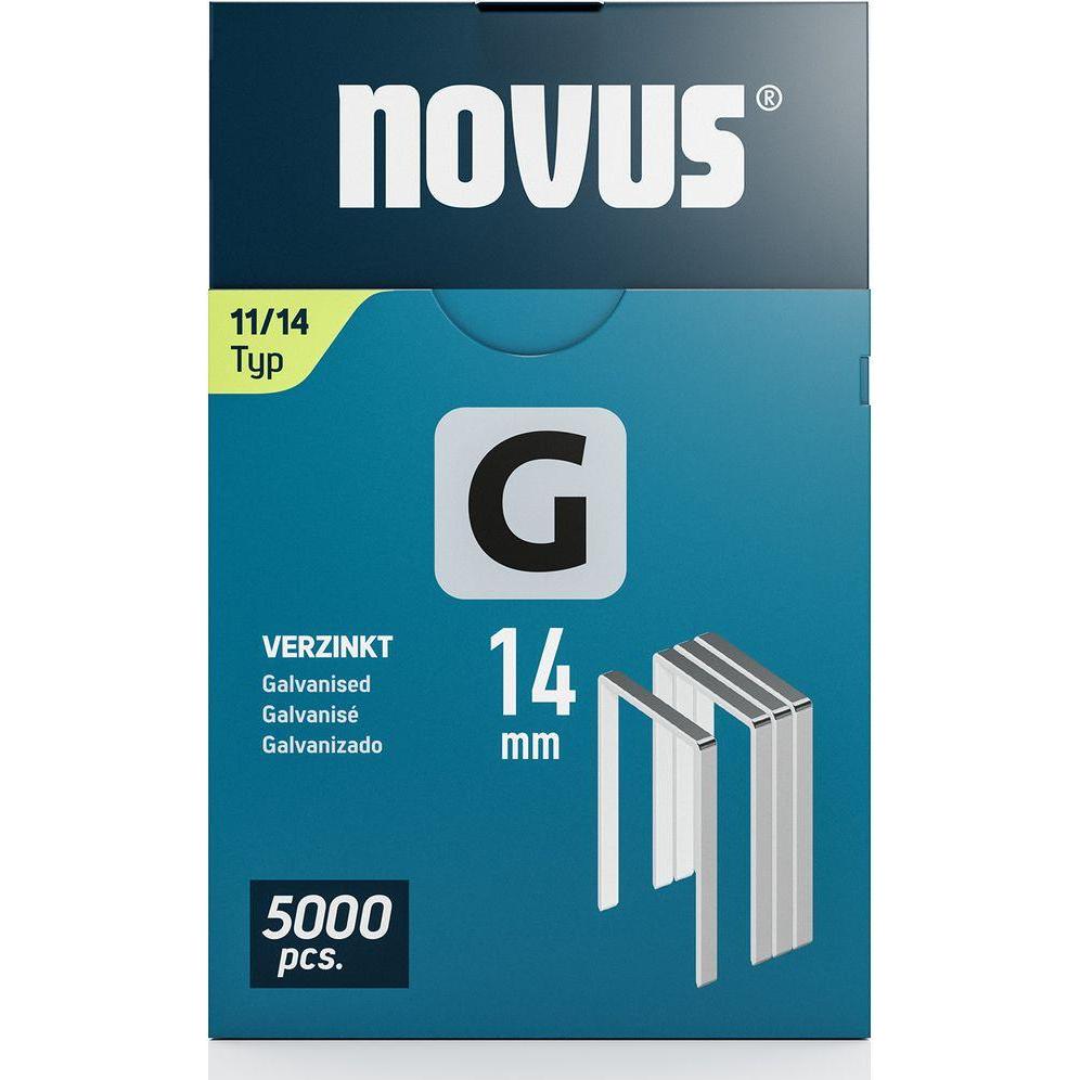 Thumbnail - Novus, Tackerklammern + Tackernägel, Flachdrahtklammern G 11 14mm 5000 Stk.