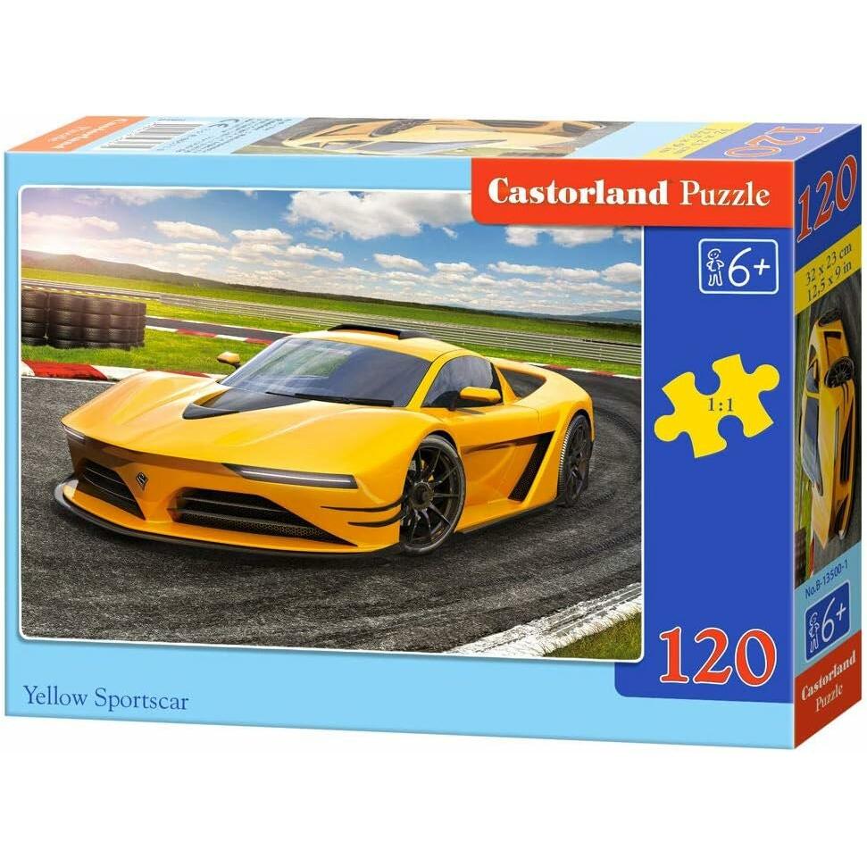 Castorland Yellow Sportscar, Puzzle 120 Teile (120 Teile)