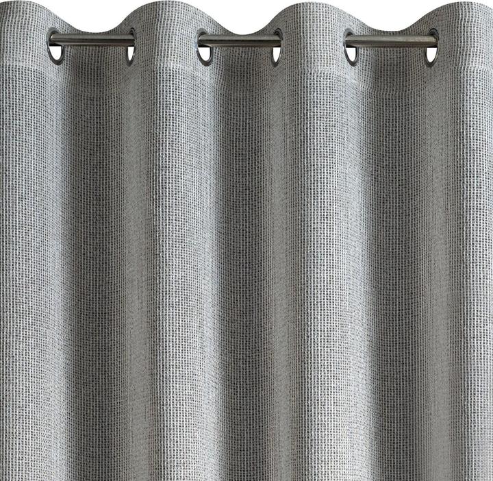 Immagine prodotto Eurofirany Tenda ABBY con struttura a rete e bouclé, colore naturale, rame, 140 x 270 cm, occhielli/circoli (140 x 270 cm)