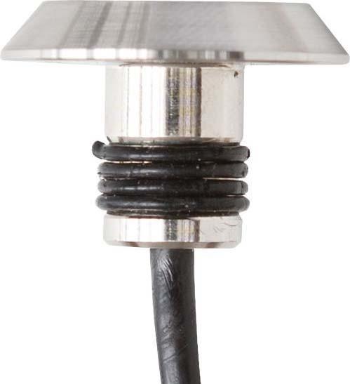 Actual product image EVN P441002 stainless steel LED recessed luminaire 1W 3000K (55 lm, IP44)