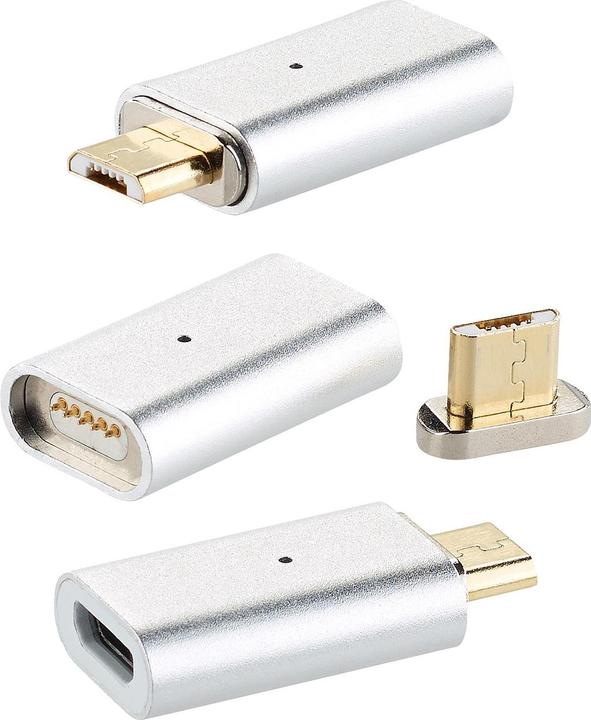 Produktbild Callstel Magnetischer Micro-USB-Adapter für Lade- und Datenkabel, 3er-Set (Micro USB, Micro USB)