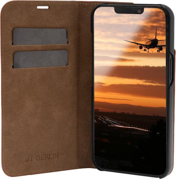 Produktbild JT Berlin iPhone 14 Pro - Tegel Flip Case cognac (Apple iPhone 14 Pro)