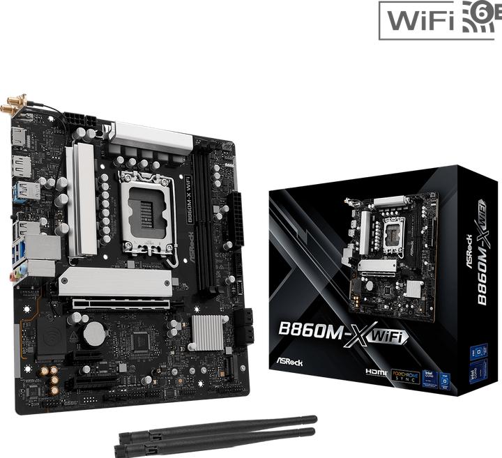 AsRock B860M-X WiFi R2.0 1851 mATX HDMI/DP DDR5 (LGA 1851, Intel B860, Micro ATX (mATX))