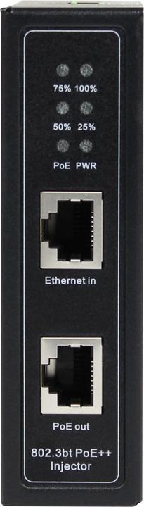 Actual product image Allnet PoE Injector Industrial Gigabit / PoE BT (15.4W/30W/90W) / DIN / metal housing / "ALL-PI2014 (802.3af (PoE), 802.3at (PoE+), 802.3bt (PoE++), 90 W)