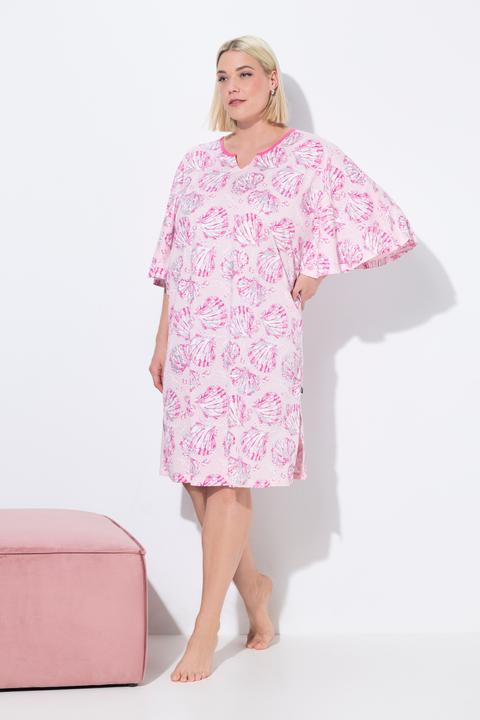 Actual product image Ulla Popken 2 Pack of Sleep Tees- Seashell Print (46, 48)