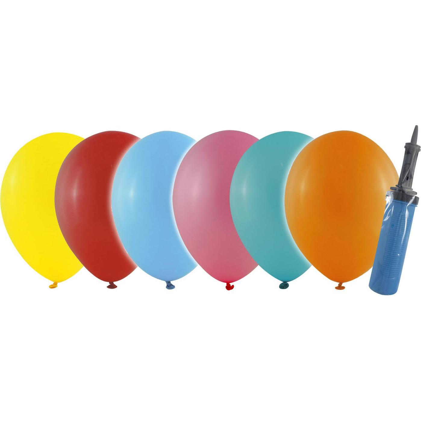 Erard Party Stars Ballonpumpe mit 6 Luftballons (6 x) (0029406)