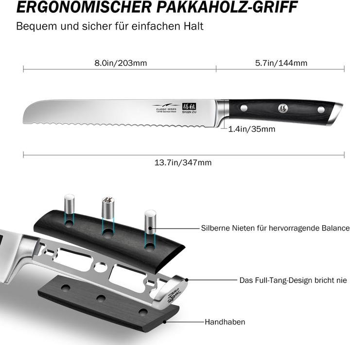 Produktbild Shan Zu Brotmesser (20.30 cm)