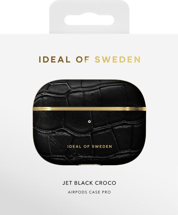 Actual product image iDeal Of Sweden Designer Hard Cover Jet Black Croco (Headphone bag)
