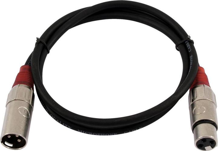 Image du produit Omnitronic Câble XLR 3 pôles 1,5m sw/rt (1.50 m, XLR)