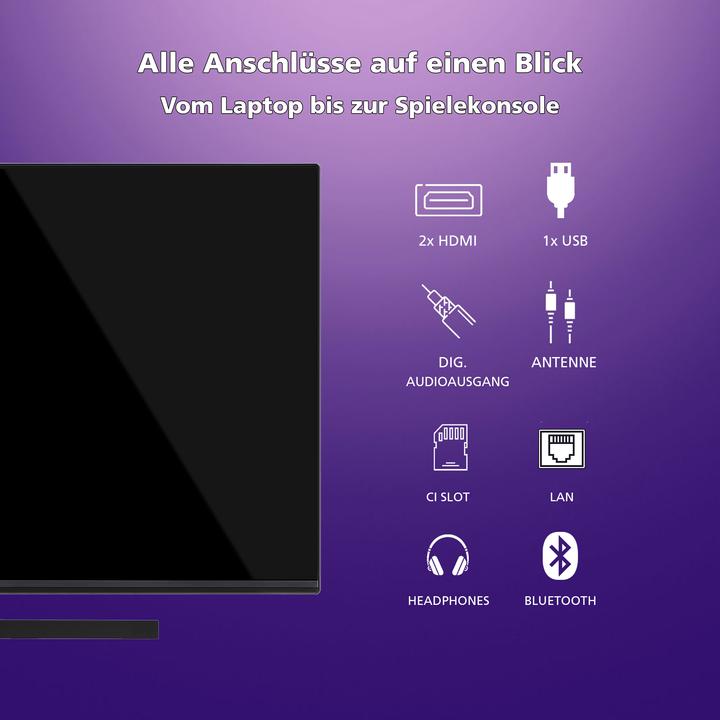 Produktbild JVC QLED TV 32 Zoll Fernseher Full HD Android TV (HDR Smart TV, Triple-Tuner) LT-32VQF545A (32", QLED, Full HD, 2024)