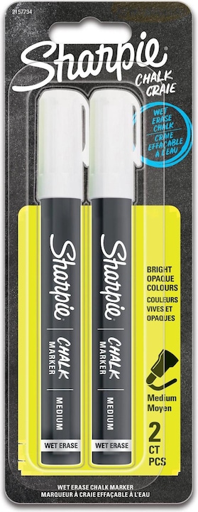 Immagine prodotto Sharpie Pennarello a gesso (Bianco, 4 mm, 2 x)