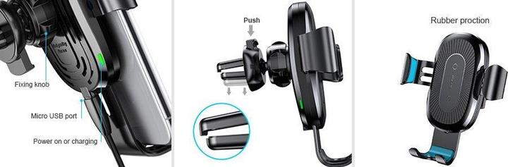 Actual product image Baseus 2 in 1 Qi Fast Charger