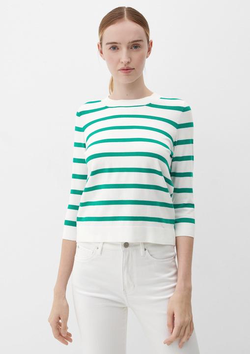 Produktbild s.Oliver Strickpullover Strickpullover mit Ringelmuster (44)