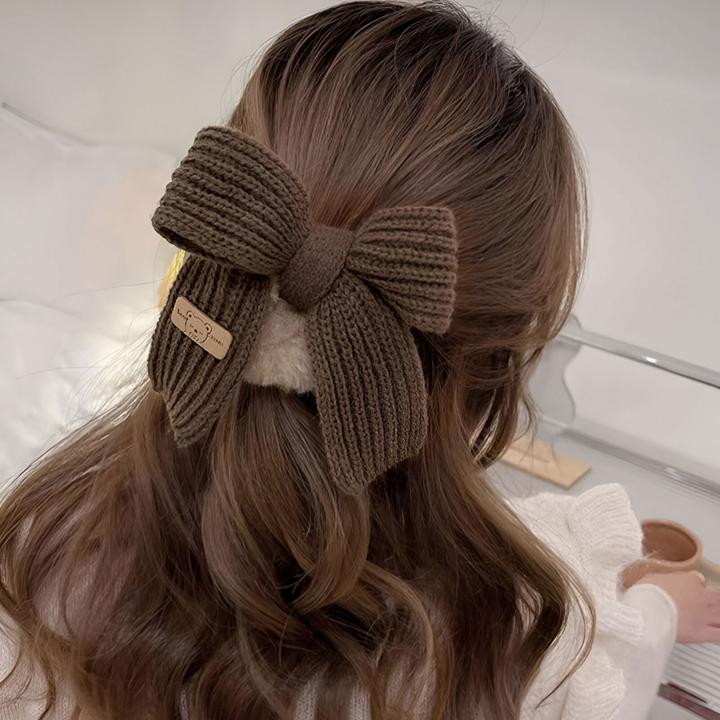 Immagine prodotto Avizar Haargummi Kunstfell mit Strickschleife Kimiko (Elastico per capelli)