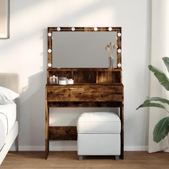 Image du produit VidaXL Coiffeuse avec éclairage LED (80 x 41 x 134,5 cm)