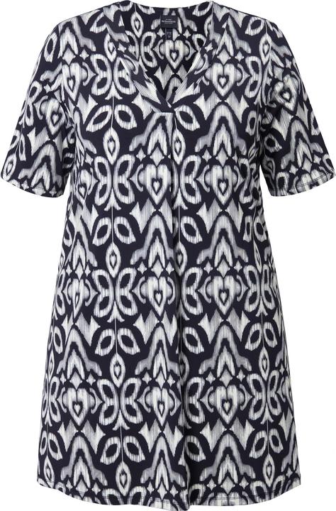 Actual product image Ulla Popken Slinky-Longshirt, florales Design, V-Ausschnitt, Halbarm (50, 52)