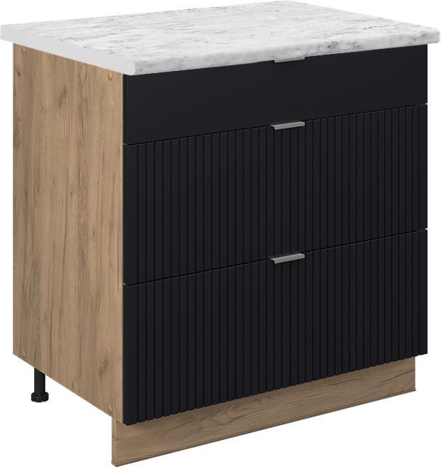 Marble-Weiss, Schwarz gestreift