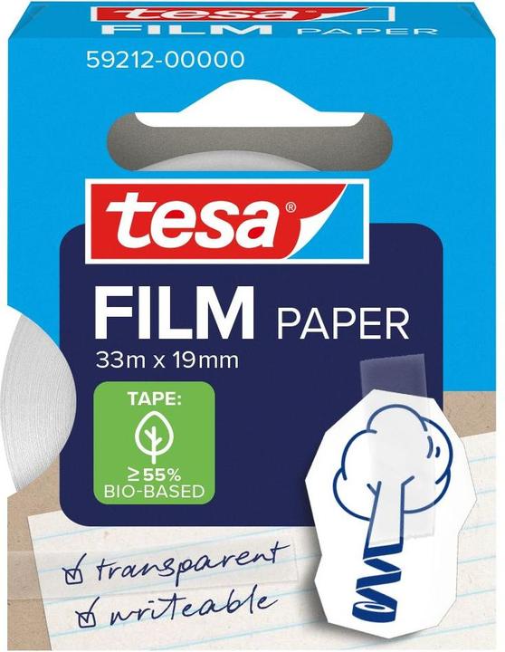 Immagine prodotto tesa nastro adesivo di carta tesafilm 33m 19mm 1 rotolo scatola pieghevole (19 mm)