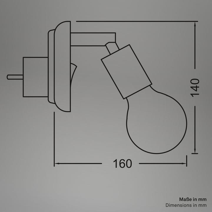 Produktbild Briloner Steckerleuchte mit Schalter (E27)