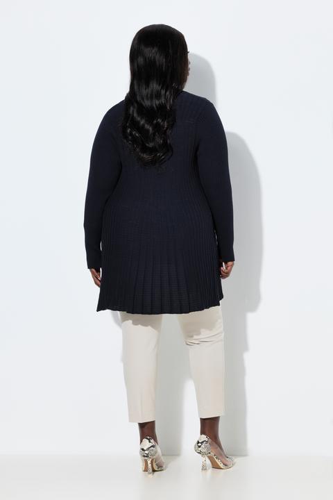 Produktbild Ulla Popken Plissee-Strickjacke, A-Linie, Schalkragen, Langarm (54, 56)