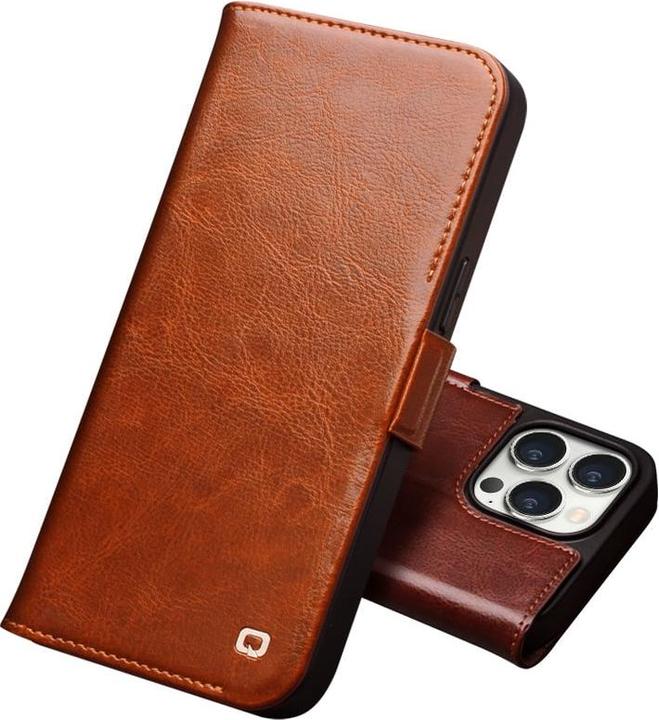 Immagine prodotto QiAlino Custodia flip con chiusura magnetica Marrone chiaro (Apple iPhone 14 Pro Max)