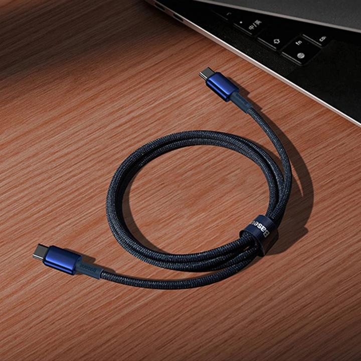 Produktbild Baseus Cable USB-C to USB-C Tungsten Gold, 100W, 2m (blue) (2 m, USB 2.0, 100 W)