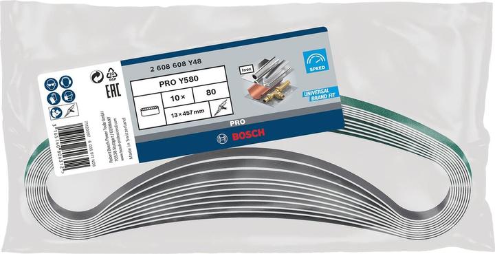 Produktbild Bosch Professional Zubehör PRO Y580 Schleifband, 13 x 457 mm, G80 (80)