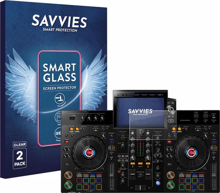 Image du produit Savvies 2x Smart Glass – Hybrid Glass Protection écran verre 9H pour Pioneer XDJ-RX3