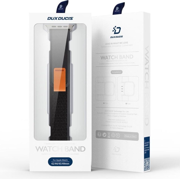 Actual product image Dux Ducis Sports Strap (44 mm, 45 mm, 42 mm, 49 mm, Nylon, Apple Watch Ultra, Apple Watch Series 2, Apple Watch Series 3, Apple Watch Series 1, Apple Watch Series 4, Apple Watch Series 5, Apple Watch Series 6, Apple Watch Series 7, Apple Watch Series 8, Apple Watch Series 9, Apple Watch SE, Apple Watch Ultra 2)