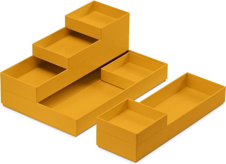 Moxom Container set Modular Trays, 250x170x65mm, 7-piece, yellow
